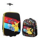 Conjunto de bagagem Bioworld Pokémon Character Stripes, pacote com 2