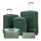 Conjunto de bagagem Coolife de 3 peças com rodas giratórias TSA Lock