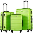 Conjunto de bagagem Coolife de 3 peças Spinner Hardshell Lightweight