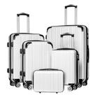 Conjunto de bagagem Coolife expansível de 5 peças para PC+ABS Spinner branco