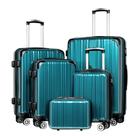 Conjunto de bagagem Coolife PC+ABS Spinner Suitcase 20/24/28" verde
