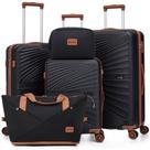 Conjunto de bagagem Eeeza de 5 peças com estojo ABS TSA Lock Spinner Wheels
