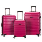 Conjunto de Bagagem Expansível Rockland Melbourne Hardside 3 - Magenta