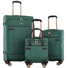 Conjunto de bagagem kensie Hudson Softside Spinner de 3 peças Smoke Pine