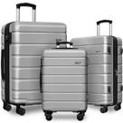 Conjunto de bagagem KEYTANG Explorer Light Weight, 3 peças, prata