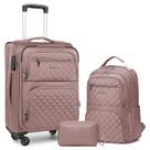 Conjunto de Bagagem LARVENDER 3 Peças - Carry On com Trava TSA