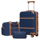 Conjunto de bagagem LONG VACATION de 3 peças em ABS Carry on com fechadura TSA