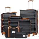 Conjunto de bagagem LONG VACATION de 4 peças com rodas giratórias TSA Lock