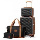 Conjunto de Bagagem Melalenia 4 Peças - Carry On Hardside com Trava TSA
