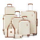 Conjunto de bagagem Melalenia de 7 peças Hard Shell com rodas giratórias