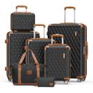Conjunto de bagagem Melalenia de 7 peças Hard Shell com rodas giratórias
