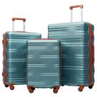 Conjunto de Bagagem Merax Hardside Spinner 3 Peças com Fechadura TSA - Verde/Marrom