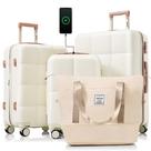 Conjunto de bagagem Merax Hardside Suitcase com fechadura TSA e porta-copos