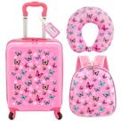 Conjunto de bagagem, mochila infantil Sanwuta, 4 peças, borboleta