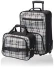 Conjunto de Bagagem Rockland Fashion Softside 2 Peças - Preto