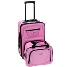 Conjunto de Bagagem Rockland Fashion Softside 2 Peças - Rosa