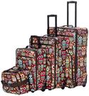 Conjunto de bagagem Rockland Jungle Softside Upright Expansível Owl
