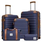 Conjunto de bagagem TAKUMI de 5 peças com mochila, mala rígida ABS