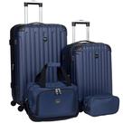Conjunto de Bagagem Travelers Club Midtown Hardside 4 Peças - Azul Marinho