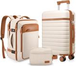 Conjunto de bagagem UKEIN de 3 peças com mala e mochila de mão de 20"