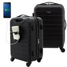 Conjunto de Bagagem Wrangler Smart Black 20" com Porta-Copos e USB