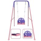Conjunto de balanço infantil Yozoia dobrável para interior e exterior rosa