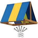 Conjunto de balanço para parque infantil Tarp Canopy Shade azul/amarelo 132x228cm