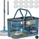 Conjunto de baldes para esfregões RinseWise 360 Spin com 10 cabeças de esfregão