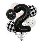 Conjunto de balões 100% LIKED Two Cool 40 Black & White Smiley Face Conjunto de balões 100% LIKED Two Cool 40 Black & White Smiley Face