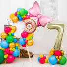 Conjunto de balões: 82 unidades de festa de aniversário com tema de donut e borboleta Conjunto de balões: 82 unidades de festa de aniversário com tema de donut e borboleta