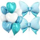 Conjunto de balões Blue Heart and Bow Foil, 10 unidades