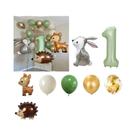 Conjunto De Balões Com Tema De Animais Da Selva Verde Oliva Para Decoração De Festa De Aniversário