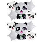 Conjunto de balões de festa Gadpiparty Panda Star, 10 unidades com decoração