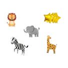 Conjunto De Balões De Folha De Animais Em Desenho Animado 8PCS Safari Na Selva Leão Zebra Leopardo