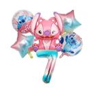 Conjunto De Balões De Folha Rosa Anjo Lilo & Stitch 6 Peças Decorações Para Festa De Aniversário Conjunto De Balões De Folha Rosa Anjo Lilo & Stitch 6 Peças Decorações Para Festa De Aniversário