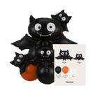Conjunto De Balões De Halloween 12/13 Peças Em Preto E Laranja, Látex, Fantasmas, Morcegos E