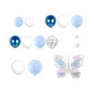 Conjunto De Balões De Látex Coloridos Em Forma De Borboleta Azul E Branco Para Decoração De Festas,