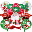 Conjunto de balões de Natal, 13 peças de Papai Noel, árvore e flocos de neve para crianças Conjunto de balões de Natal, 13 peças de Papai Noel, árvore e flocos de neve para crianças