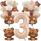 Conjunto de balões Fezava, 23 peças, balões de urso, 40 cm, terceiro número Conjunto de balões Fezava, 23 peças, balões de urso, 40 cm, terceiro número