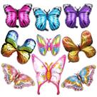 Conjunto de balões, folha de borboleta, 9 peças coloridas em forma de animal