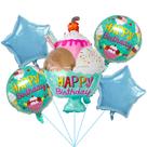 Conjunto de balões Ice Cream and Star Foil Happy Birthday x5
