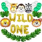 Conjunto de balões Jungle Safari Theme 31 unidades com design de animais Conjunto de balões Jungle Safari Theme 31 unidades com design de animais
