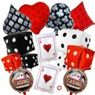 Conjunto de balões Licidecopai, dados e cartas de pôquer, tema de cassino