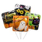 Conjunto de balões metalizados, desenho animado de Halloween, 4 peças de 40 cm quadrados