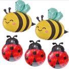 Conjunto de balões metalizados Ladybug and Bee 3 Ladybugs & 2 Bees Enimapod Conjunto de balões metalizados Ladybug and Bee 3 Ladybugs & 2 Bees Enimapod