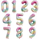 Conjunto de balões metalizados Rainbow Gradient Number 40 polegadas (10 unidades) Conjunto de balões metalizados Rainbow Gradient Number 40 polegadas (10 unidades)