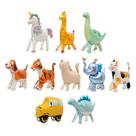 Conjunto de balões metalizados Walking Animal, 10 peças de design de desenho animado 3D Conjunto de balões metalizados Walking Animal, 10 peças de design de desenho animado 3D
