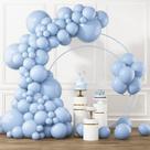 Conjunto de Balões Pastel Blue RUBFAC - 105 Unidades (13/25/30/45cm) com Fita