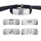 Conjunto de bandanas de cosplay Naruto Shippuden com 4 pratos Village