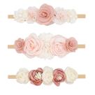 Conjunto de bandanas de flores para bebês WNYUJOY, 3 peças de nylon elástico